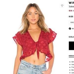 Tularosa Tops - Tula rosa - Revolve tie top red Tularosa Tops - Tula rosa - Revolve tie top red